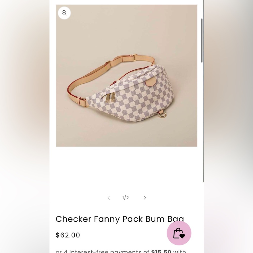 Checkered bumbag